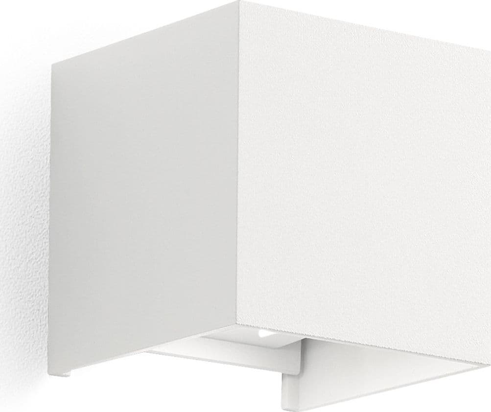 Applique-alluminio-Gea-Led-HENK-Q-GES865C-LED-IP65-3000°K-fascio-regolabile-lampada-parete-biemissione-moderna-cubo-esterno