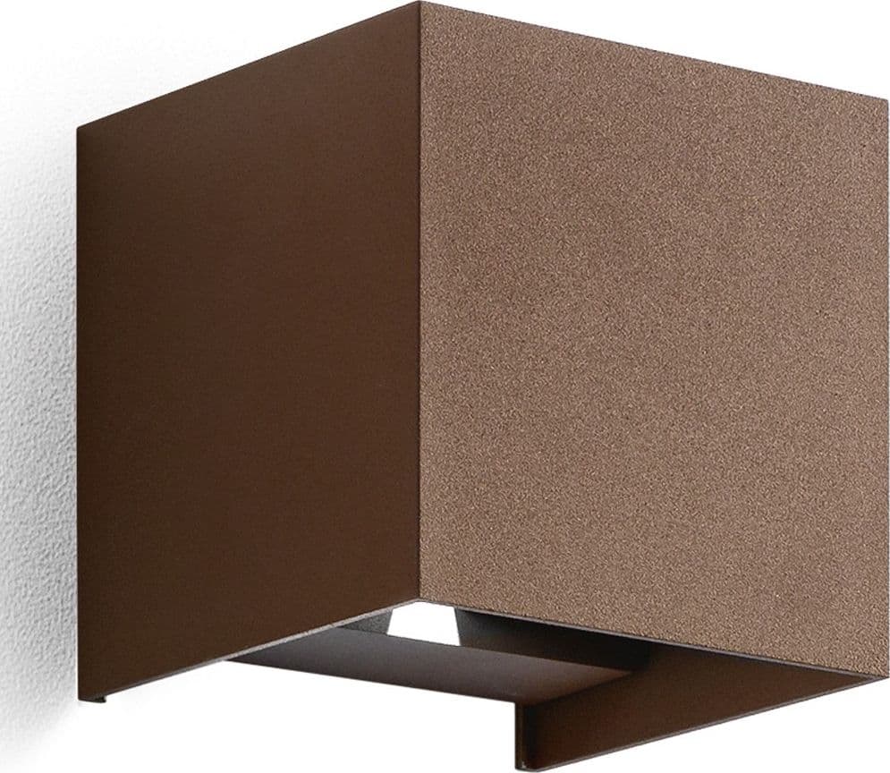 Applique-alluminio-Gea-Led-HENK-Q-GES867C-LED-IP65-3000°K-fascio-regolabile-lampada-parete-biemissione-classica-cubo-esterno