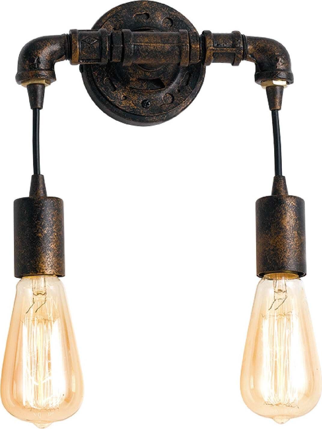 Applique Amarcord Ruggine 2Xe27 23X26Cm Illuminazione/Illuminazione per interni/Illuminazioni per pareti/Applique Led Mall Home - Napoli, Commerciovirtuoso.it