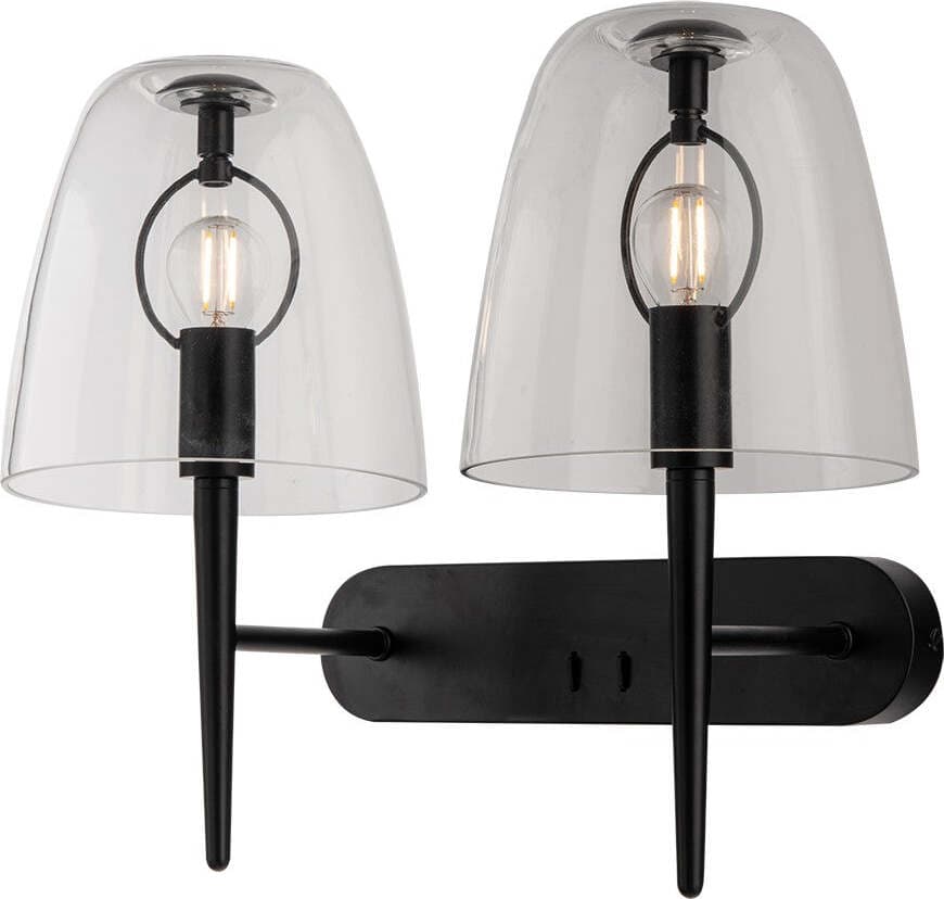 Applique Ares Trasparente 2Xe14 42X22X33.7Cm Illuminazione/Illuminazione per interni/Illuminazioni per pareti/Applique Led Mall Home - Napoli, Commerciovirtuoso.it