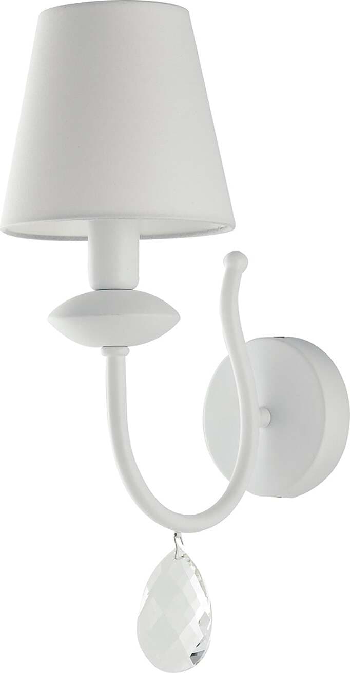 Applique Arthur Bianco 1Xe14 15X40X24,5Cm Illuminazione/Illuminazione per interni/Illuminazioni per pareti/Applique Led Mall Home - Napoli, Commerciovirtuoso.it