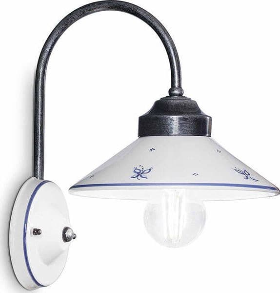 Applique-Classica-Asti-Ottone-E-Ceramica-Nero-Sfumato-Argento-1-Luce-E27