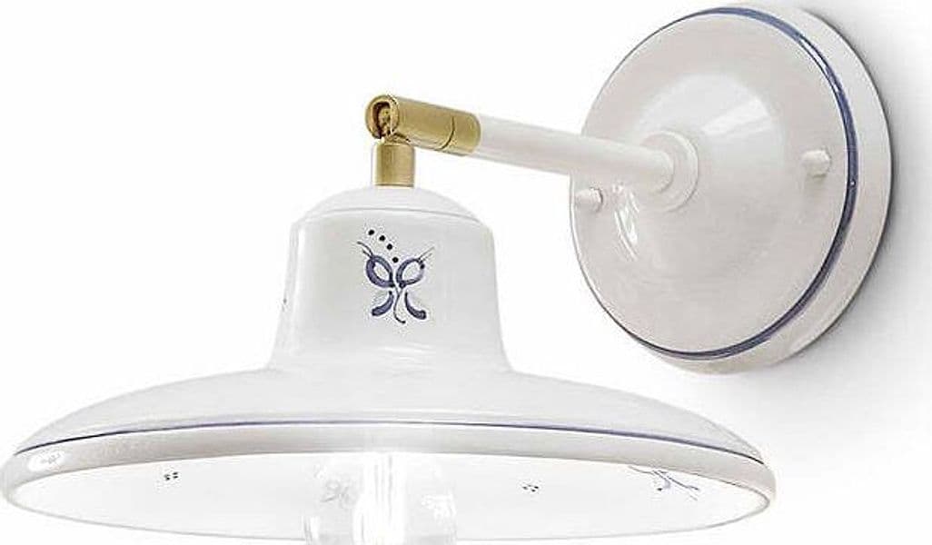 Applique-Classica-Como-Ottone-E-Ceramica-Bianco-Decorato-Filo-Blu-1-Luce-E14