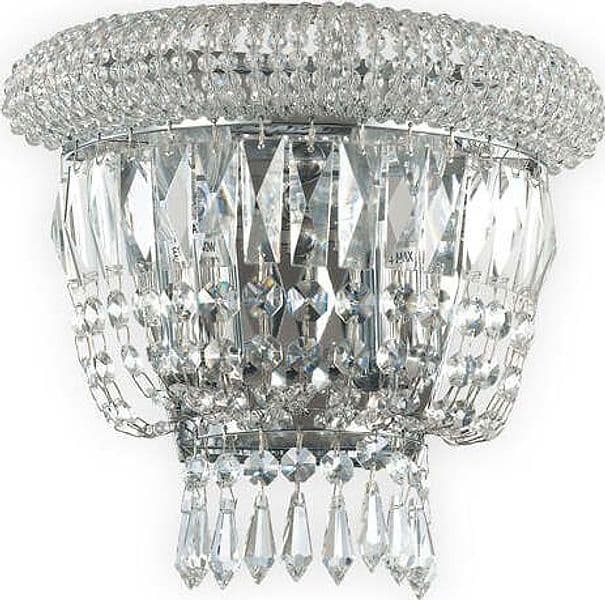 Applique-Classica-Dubai-Metallo-Cristallo-Cromo-2-Luci-E14