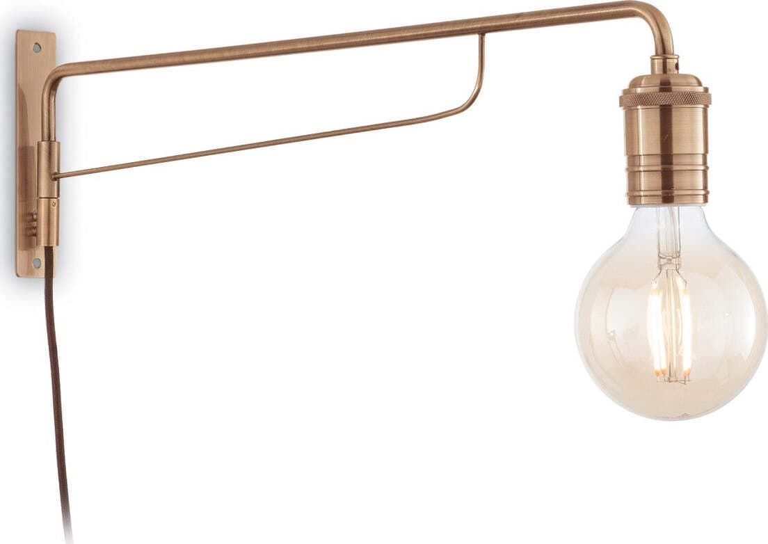 Applique-classica-Ideal-Lux-TRIUMPH-160214-AP1-E27-LED-orientabile-metallo-lampada-parete