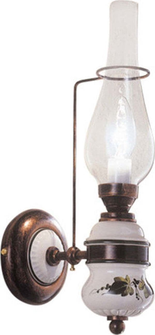 Applique-Classica-Pompei-Ottone-E-Ceramica-Nero-Sfumato-Rame-1-Luce-E14