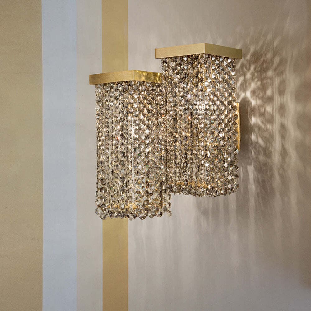 Applique-Classica-Skyline-Metallo-Ottone-Cristallo-2-Luci