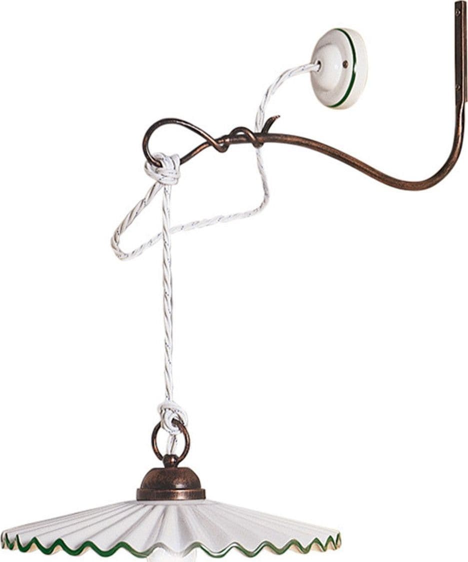 Applique-classico-Ferroluce-L'AQUILA-C661-E27-LED-ceramica-metallo-lampada-parete-braccio