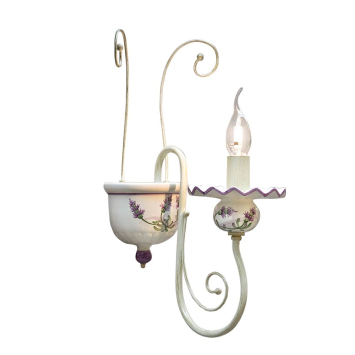 Applique-classico-Ferroluce-SANREMO-C413-AP-E14-LED-ceramica-lampada-da-parete
