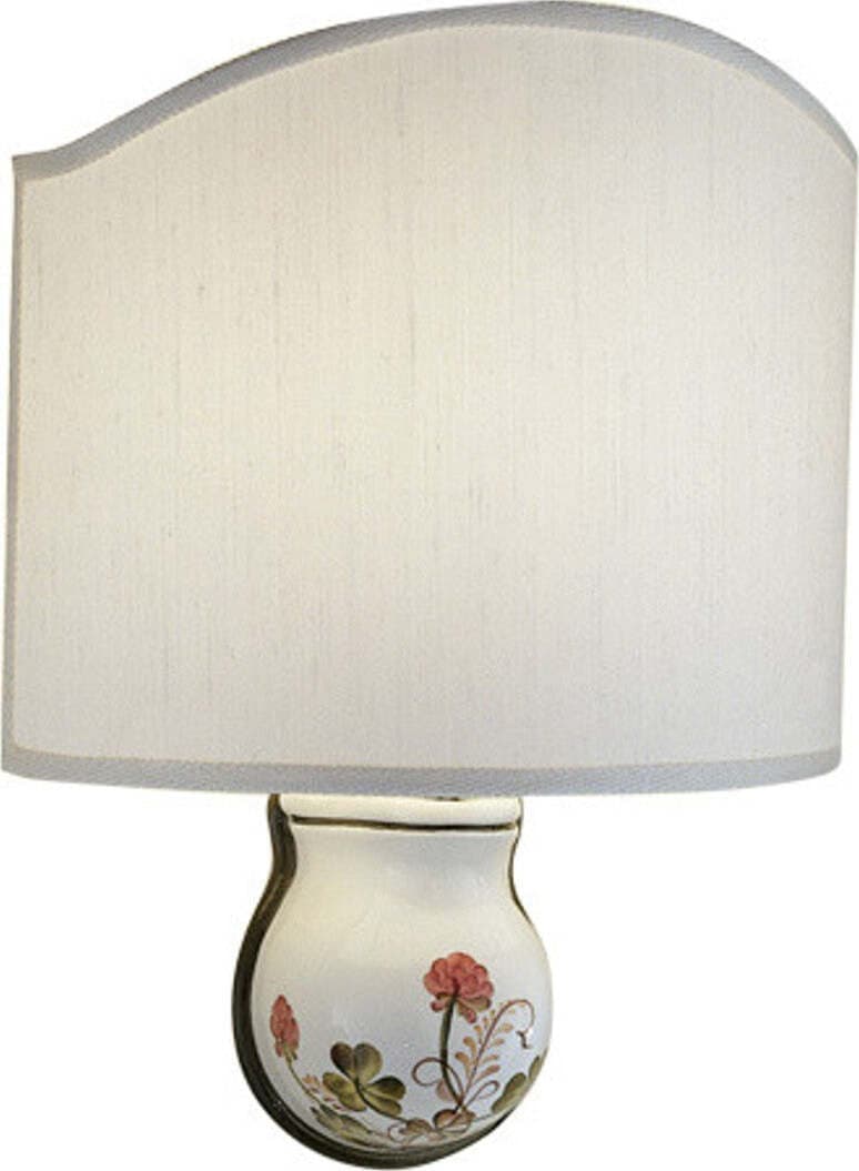 Applique-classico-Ferroluce-TRIESTE-C430-E14-LED-ceramica-tessuto-lampada-parete