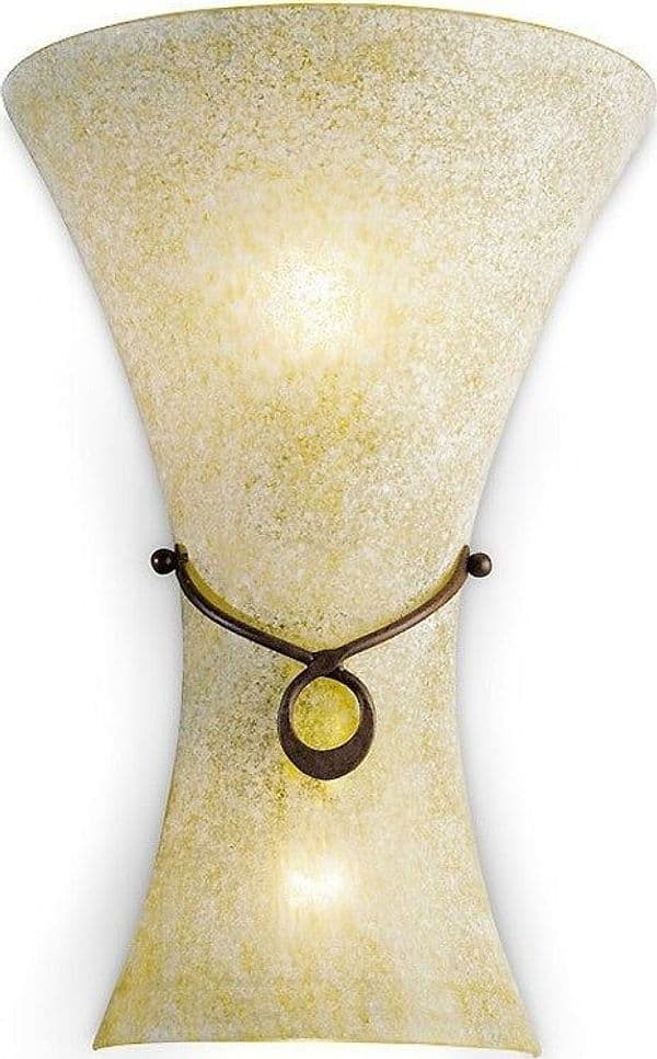 Applique-classico-Flami-DAPHNE-6088-AGF-E14-LED-vetro-soffiato-lampada-parete