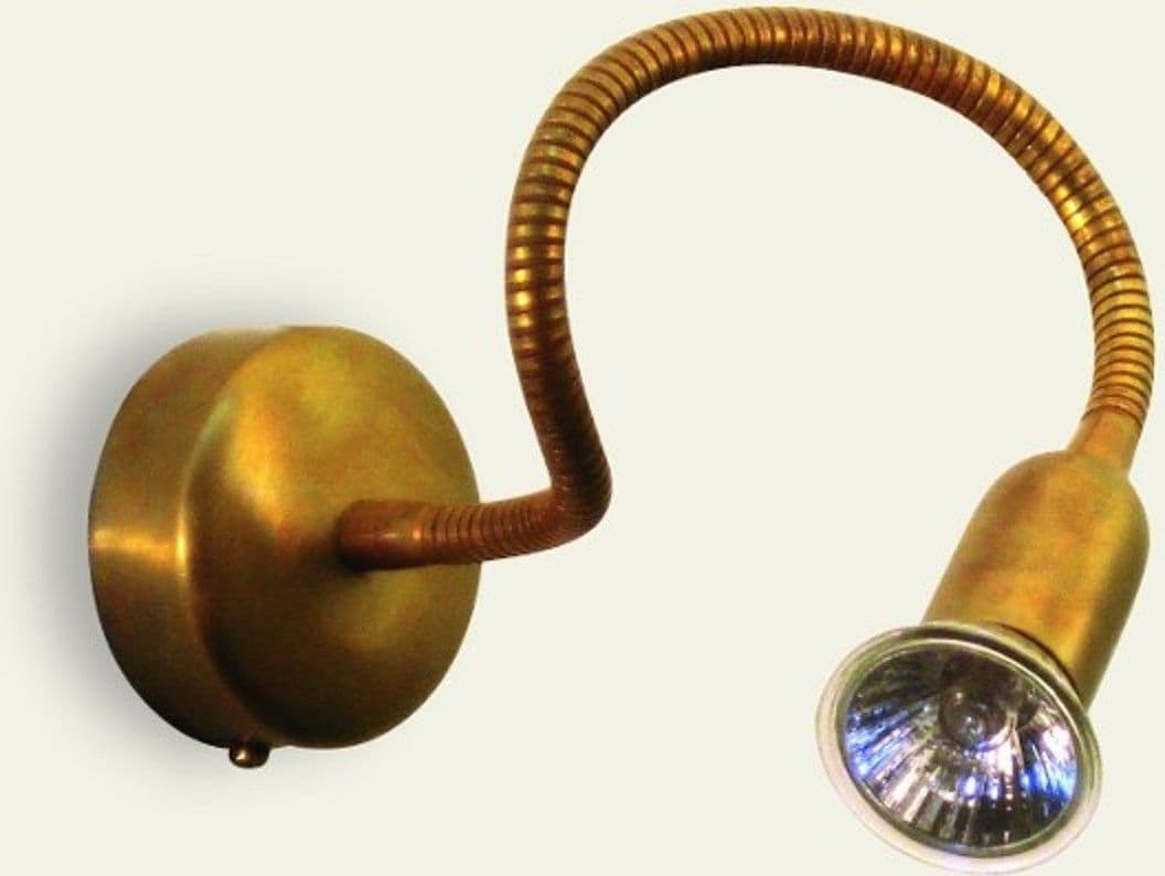 Applique-classico-Lampadari-Bartalini-FOX-A1-GU10-LED-spot-ottone-flessibile-orientabile