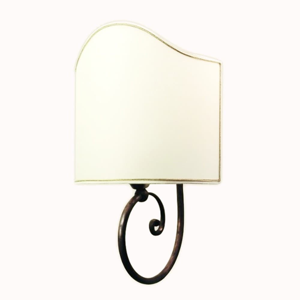Applique-classico-Lampadari-Bartalini-LEO-G-AP1-OV-E27-LED-tessuto-ottone-lampada-parete
