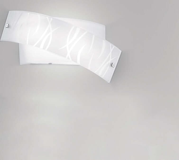Applique-Contemporanea-Agnese-Metallo-Bianco-2-Luci-E14-34Cm