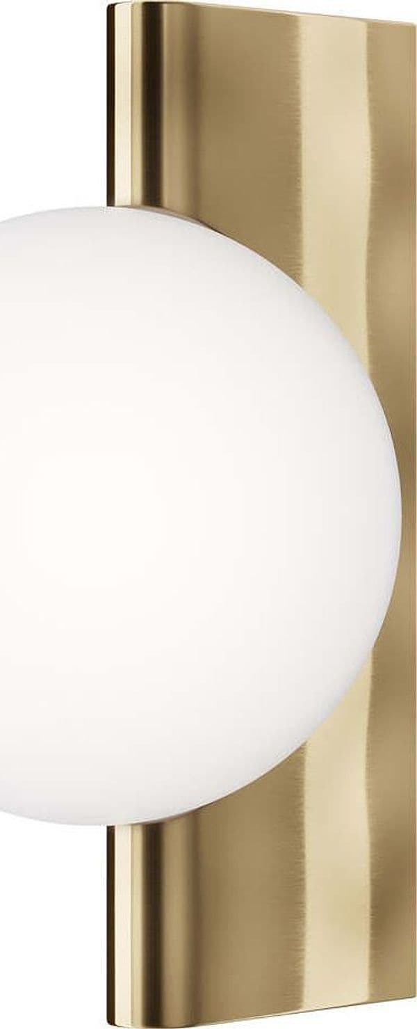 Applique-Contemporanea-Avant-Garde-In-Metallo-Ottone-1-Luce-Con-Diffusore-Bianco