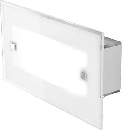 Applique-Contemporanea-Brick-Metallo-Bianco-Vetro-Satinato-2-Luci-E27-27Cm