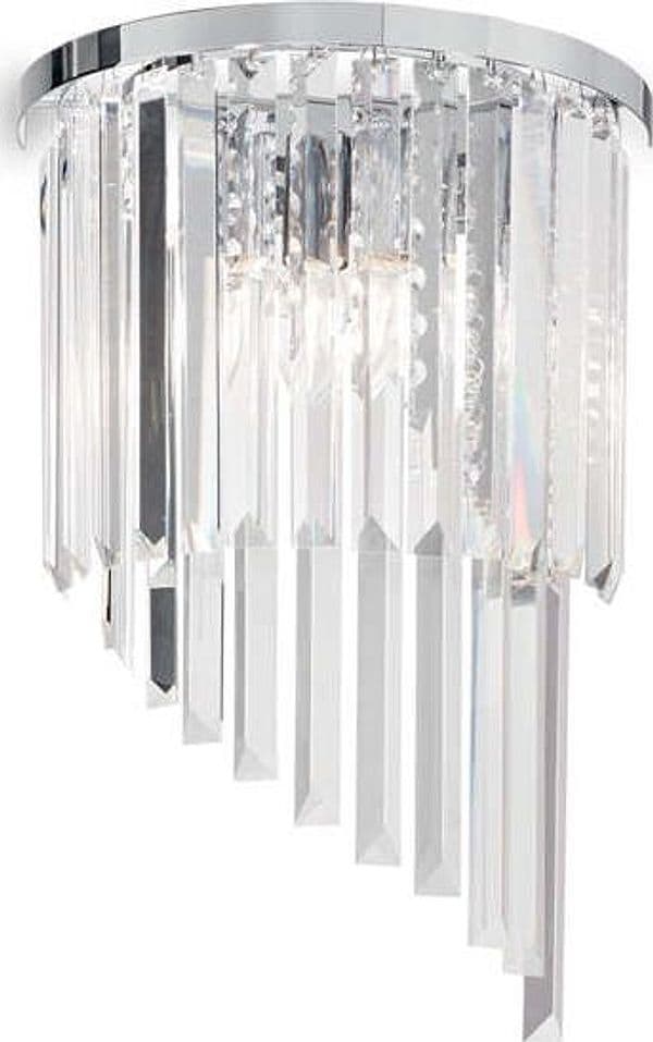 Applique-Contemporanea-Carlton-Metallo-Cristallo-Cromo-3-Luci-E14