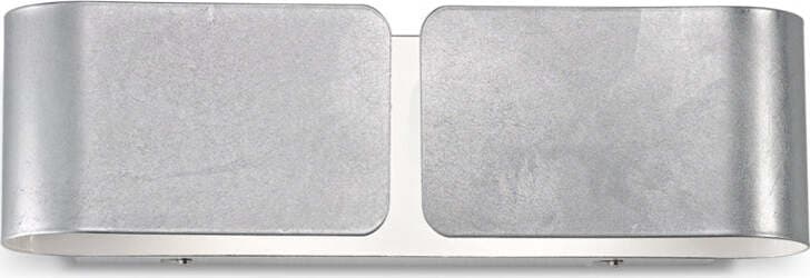 Applique-Contemporanea-Clip-Metallo-Argento-2-Luci-E27