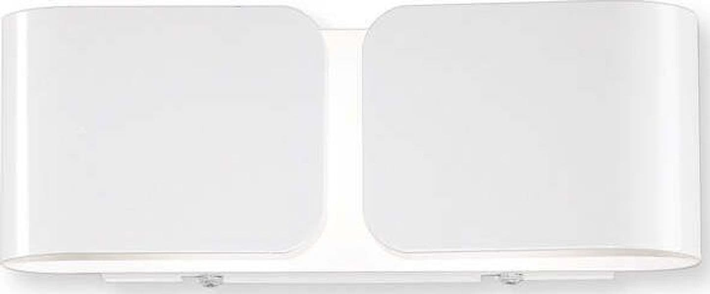 Applique-Contemporanea-Clip-Metallo-Bianco-2-Luci-G9-3W-3000K-Luce-Calda