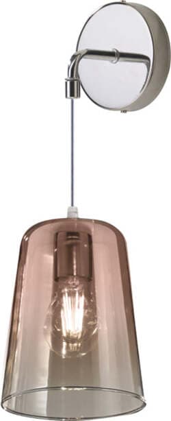 Applique-Contemporanea-Con-Cavo-Shaded-Metallo-Cromo-Vetro-Rame-1-Luce-E27