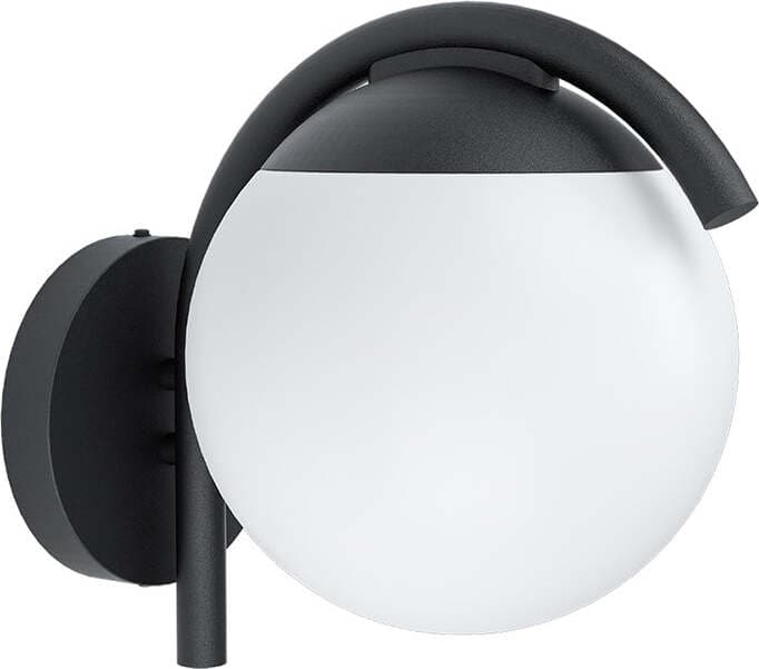 Applique-Contemporanea-Da-Esterno-Prata-Vecchia-1-Luce-Acciaio-Zincato-Nero