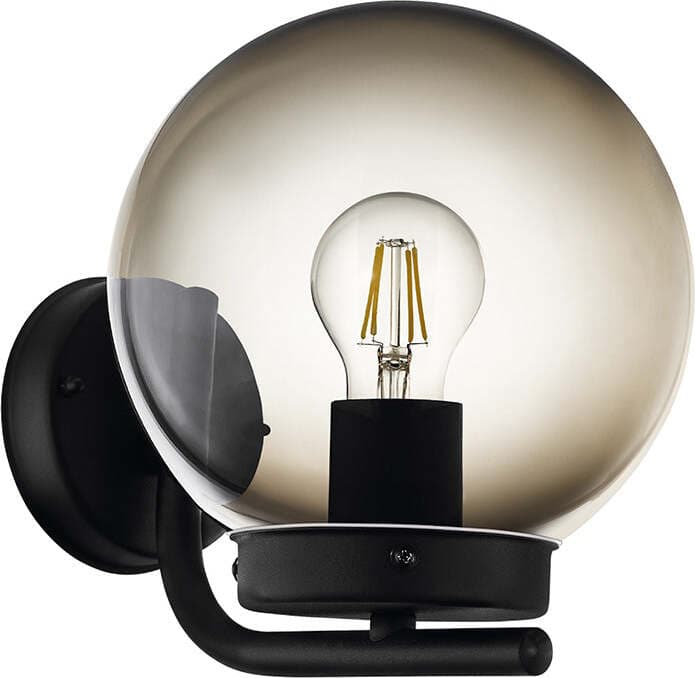 Applique-Contemporanea-Da-Esterno-Taverna-1-Luce-Acciaio-Zincato-Diffusore-Nero