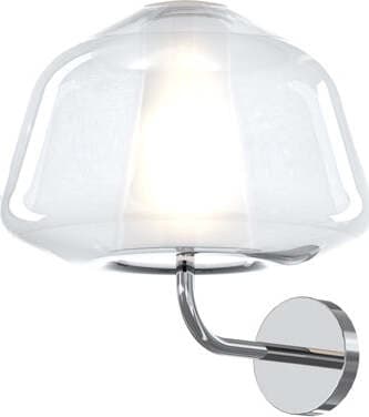 Applique-Contemporanea-Double-Skin-Alpha-Metallo-Cromo-Vetro-Trasp.-1-Luce-E27