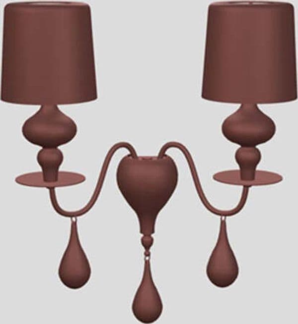 Applique-Contemporanea-Eva-In-Plastica-Rosso-E-Alluminio-2-Luci