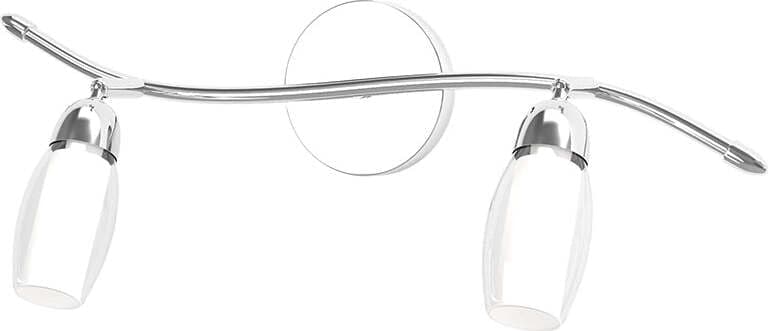 Applique-Contemporanea-Feeling-Net-Metallo-Cromo-Vetro-Trasparente-2-Luci-G9