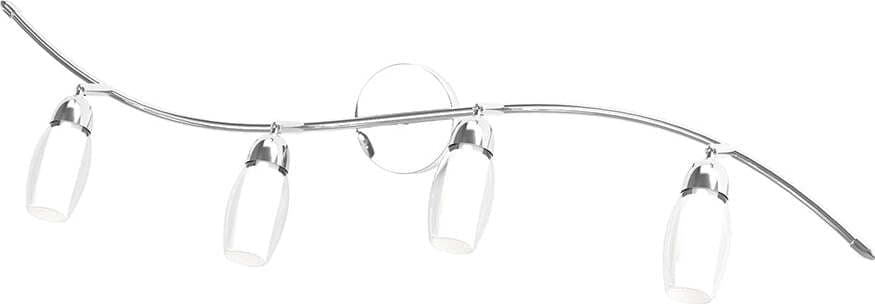 Applique-Contemporanea-Feeling-Net-Metallo-Cromo-Vetro-Trasparente-4-Luci-G9