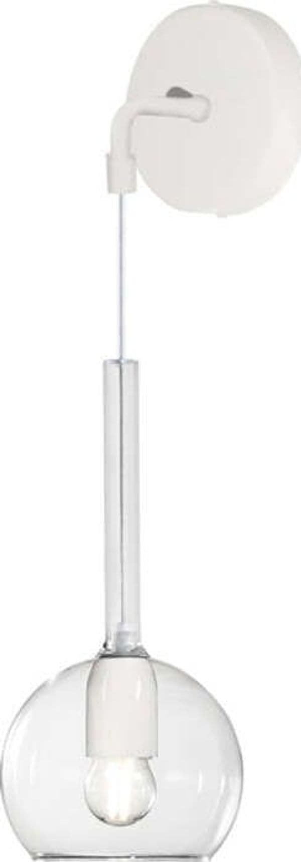 Applique-Contemporanea-Future-Metallo-Bianco-Vetro-Trasparente-1-Luce-E27