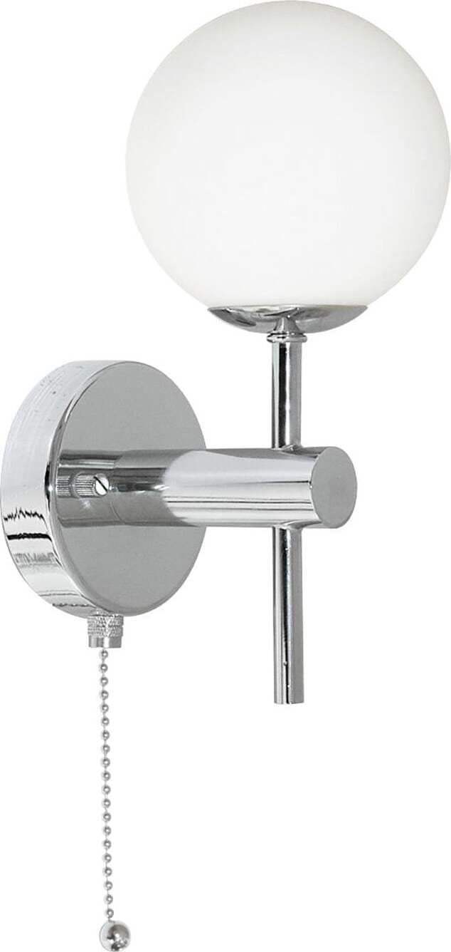 Applique-Contemporanea-Globale-Acciaio-Cromo-Vetro-Bianco-1-Luce-G9