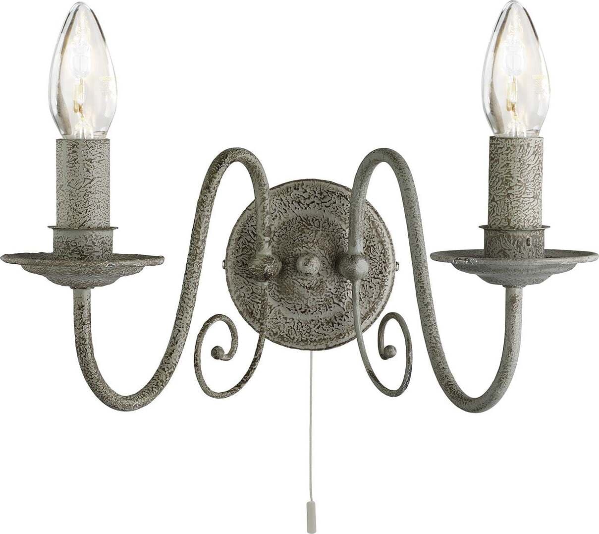 Applique-Contemporanea-Greythorne-Acciaio-Grigio-2-Luci-E14