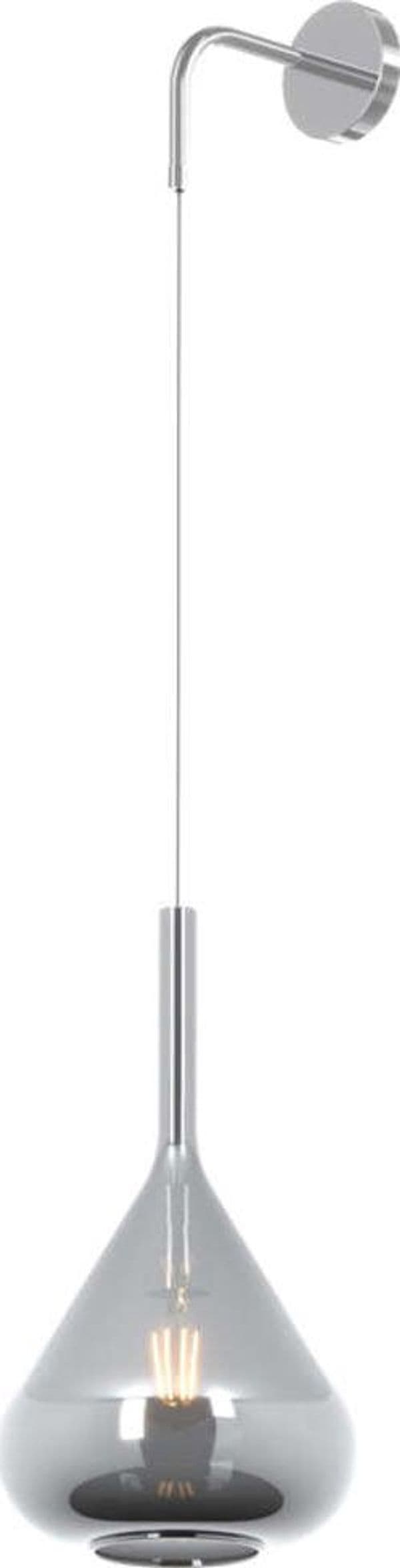 Applique-Contemporanea-Kona-Metallo-Cromo-Vetro-Fumè-1-Luce-E27