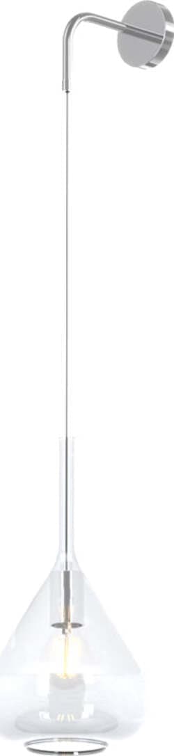 Applique-Contemporanea-Kona-Metallo-Cromo-Vetro-Trasparente-1-Luce-E27