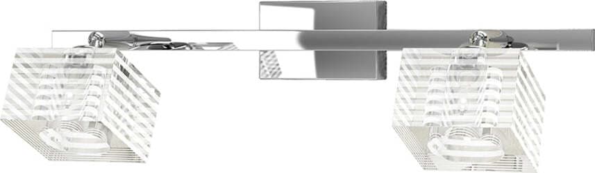 Applique-Contemporanea-Metropolitan-Metallo-Cromo-Vetro-Trasparente-2-Luci-G9