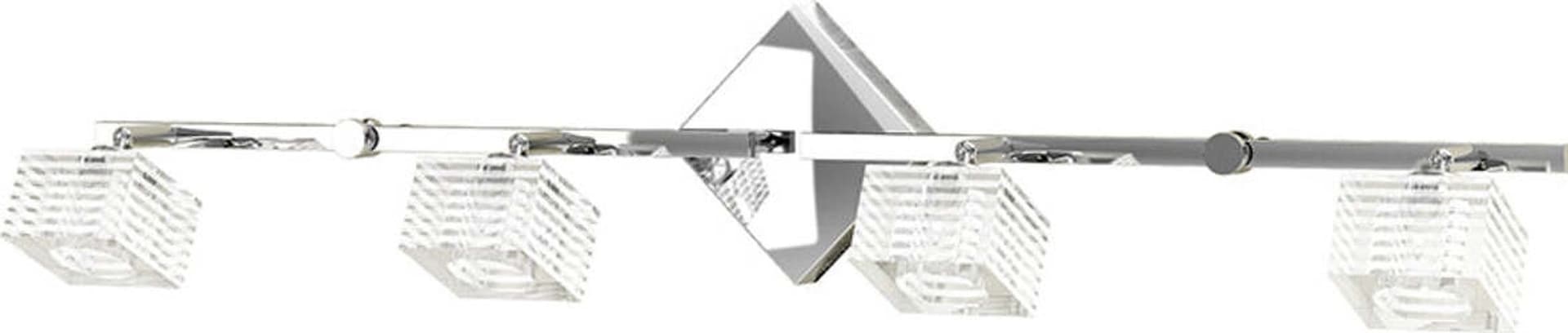 Applique-Contemporanea-Metropolitan-Metallo-Cromo-Vetro-Trasparente-4-Luci-G9