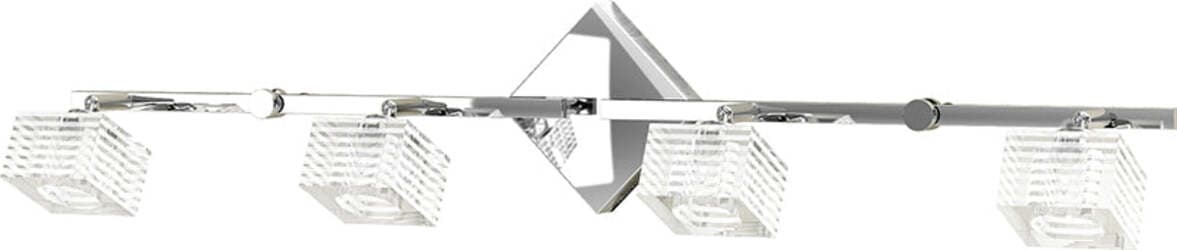 Applique-Contemporanea-Metropolitan-Metallo-Cromo-Vetro-Trasparente-4-Luci-G9