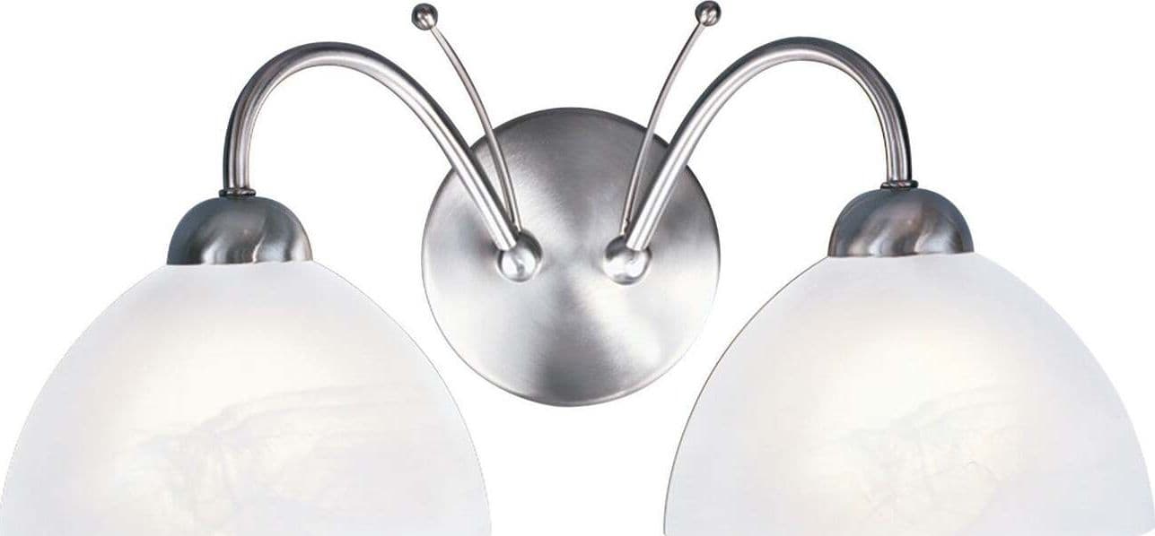 Applique-Contemporanea-Milanese-Acciaio-Argento-Vetro-2-Luci-E14
