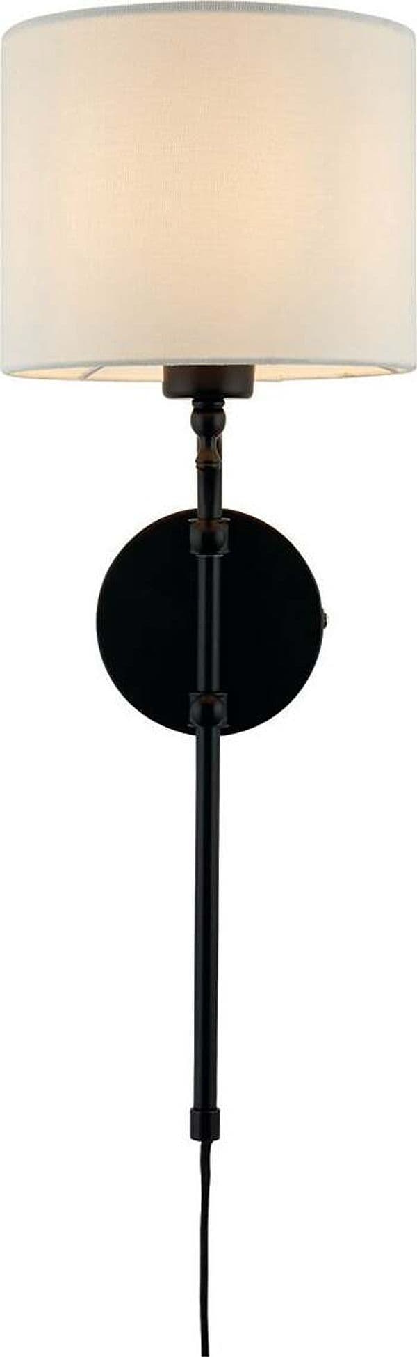 Applique-Contemporanea-Monaco-Acciaio-Nero-Marrone-1-Luce-E27