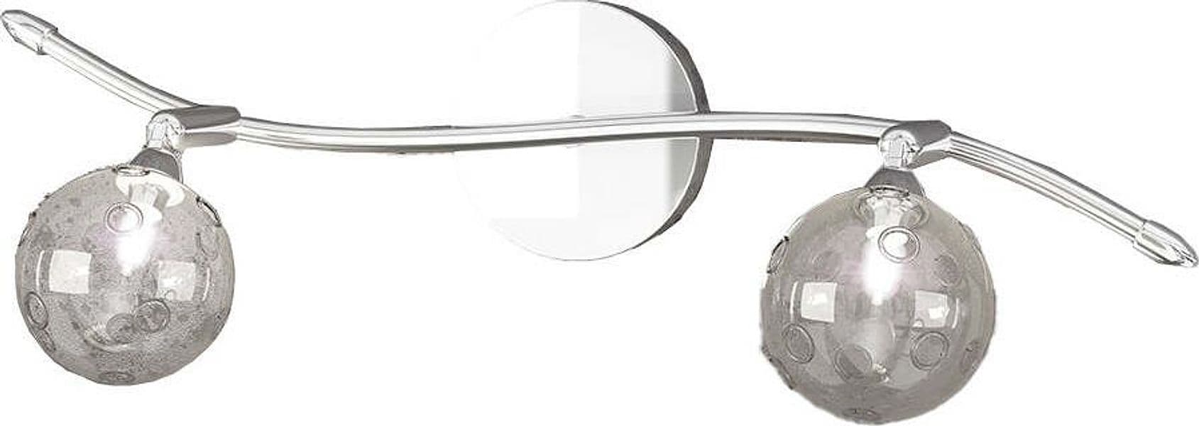 Applique-Contemporanea-Orizz-Super-Ball-Metallo-Cromo-Vetro-Pirex-2-Luci-G9
