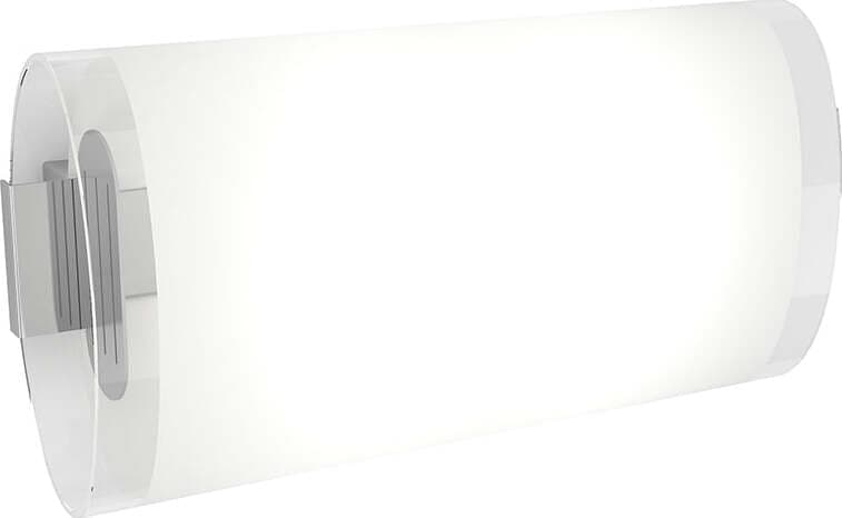Applique-Contemporanea-Oval-Tube-Metallo-Cromo-Vetro-Satinato-Trasp-2-Luci-G9