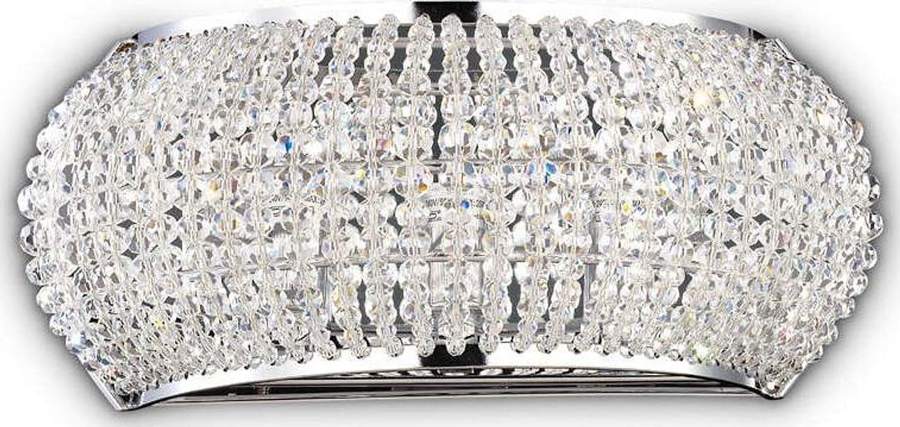 Applique-Contemporanea-Pasha'-Metallo-Cristallo-Cromo-3-Luci-G9-3W-3000K