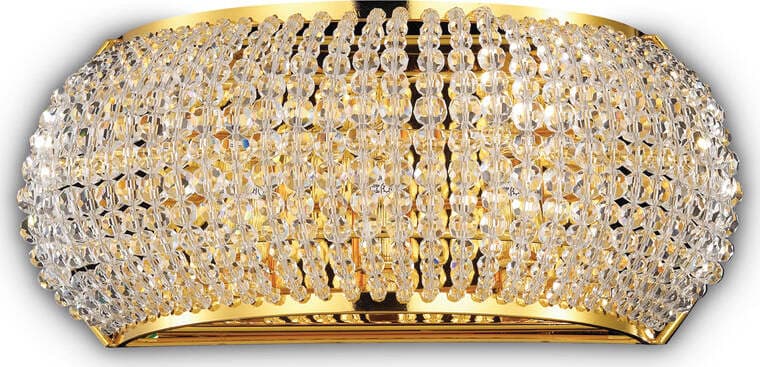 Applique-Contemporanea-Pasha'-Metallo-Cristallo-Oro-3-Luci-G9-3W-3000K