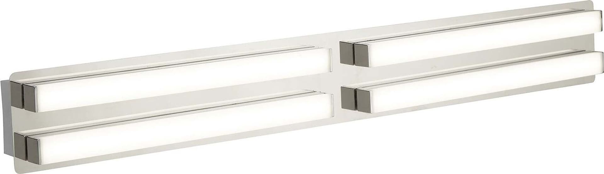Applique Contemporanea Radiante Acciaio Cromo Bianco Led 3W 3000K