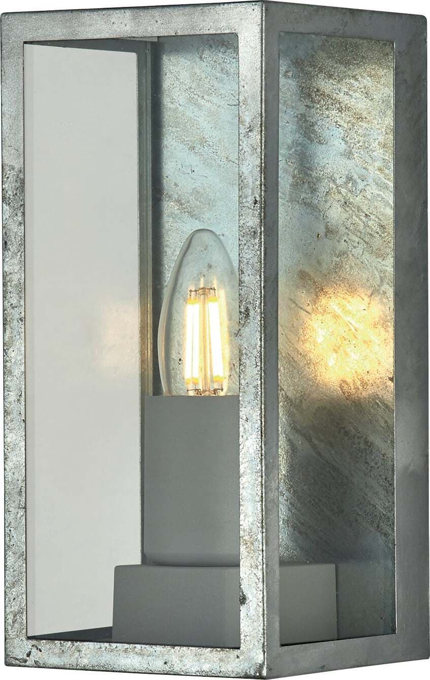 Applique-Contemporanea-Riquadro-Ii-Acciaio-Argento-Trasparente-1-Luce-E27