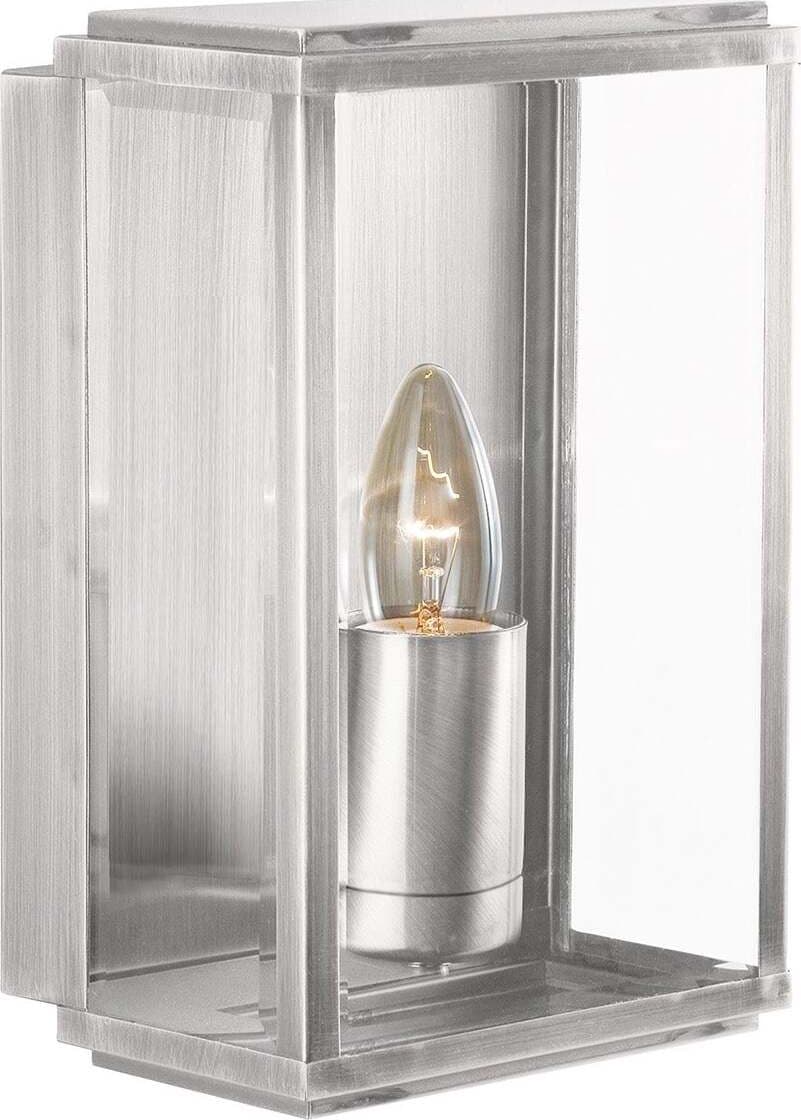 Applique-Contemporanea-Scatola-Acciaio-Argento-Vetro-1-Luce-E27