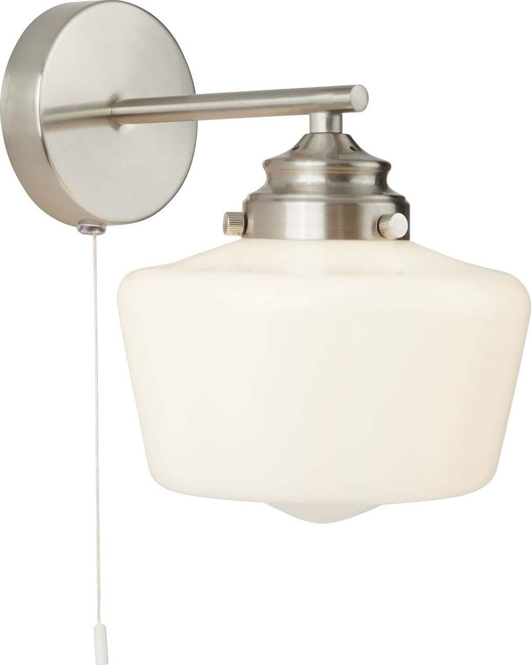 Applique-Contemporanea-School-House-Acciaio-Argento-Vetro-Bianco-1-Luce-E27