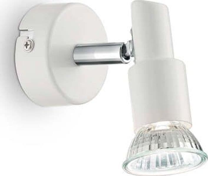 Applique-Contemporanea-Slem-Metallo-Bianco-1-Luce-Gu10-10W-3000K-Luce-Calda