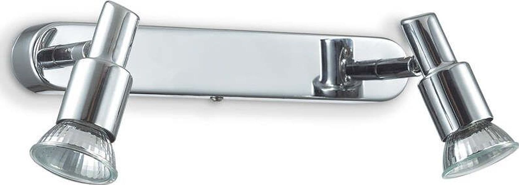 Applique-Contemporanea-Slem-Metallo-Cromo-2-Luci-Gu10-10W-3000K-Luce-Calda